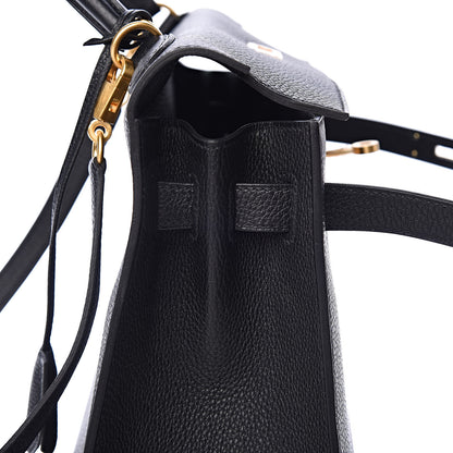 Hermes Togo Kelly Horseshoe Sellier 32 Black Vert Fonce 13 of 41