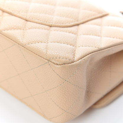 Chanel Caviar Quilted Medium Double Flap Beige Clair 14 of 16