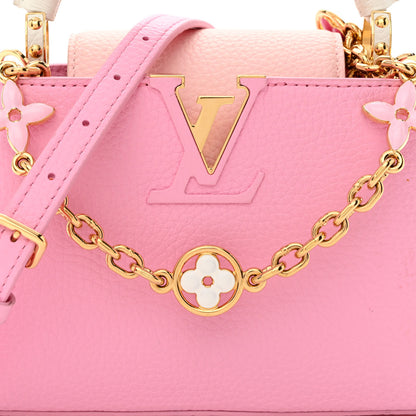 Louis Vuitton Taurillon Flower Chain Capucines Mini Candy Pink 8 of 11