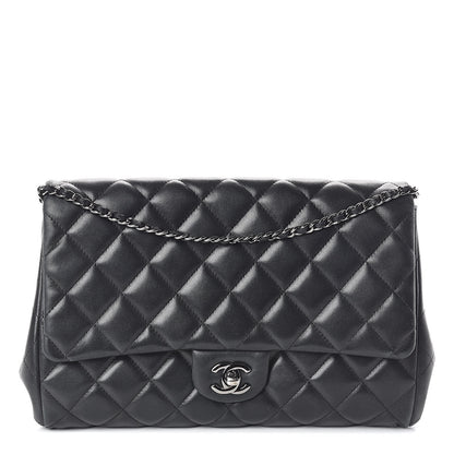 Chanel Lambskin Quilted Clutch With Chain Flap Black 1 of 10