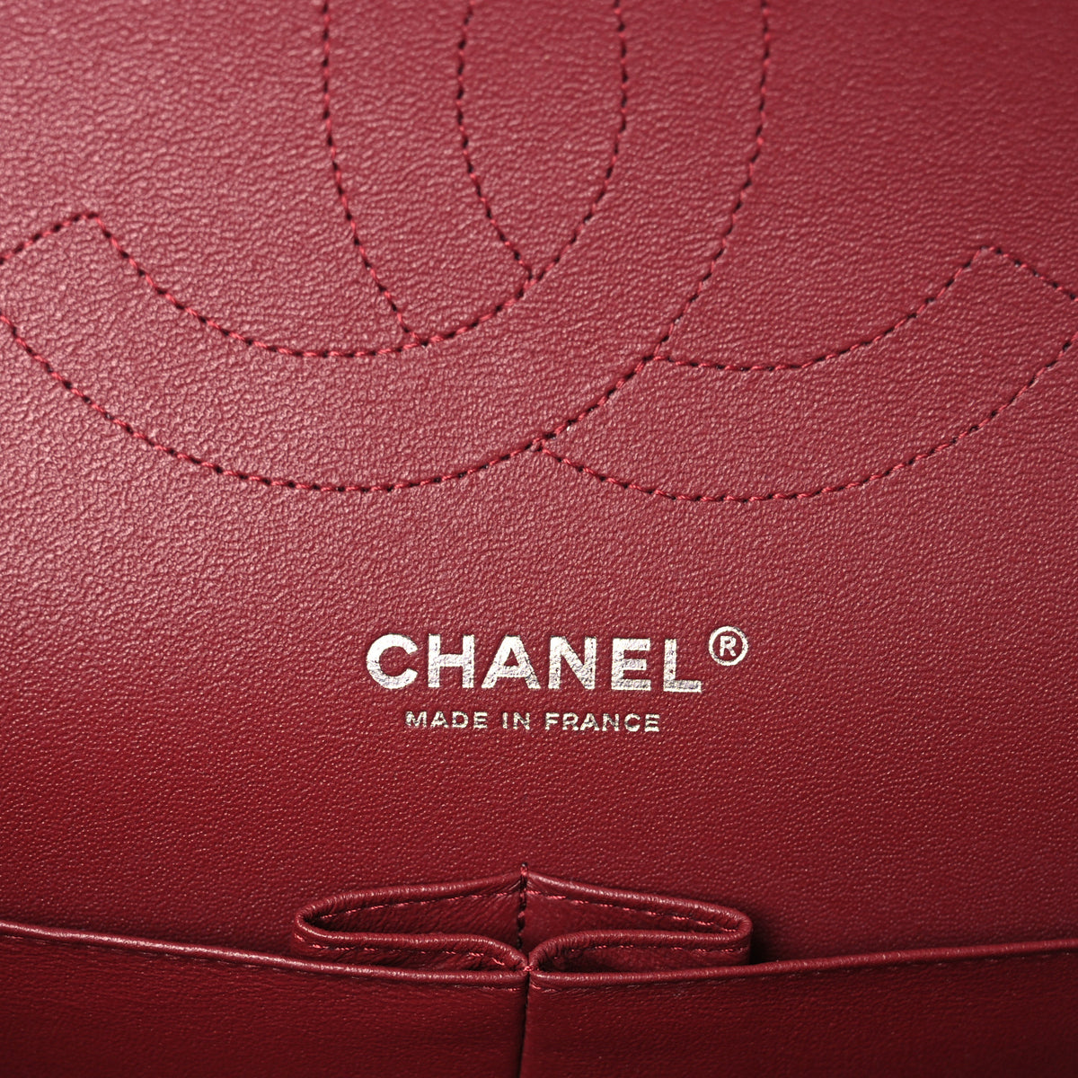 Caviar Quilted Jumbo Double Flap Burgundy