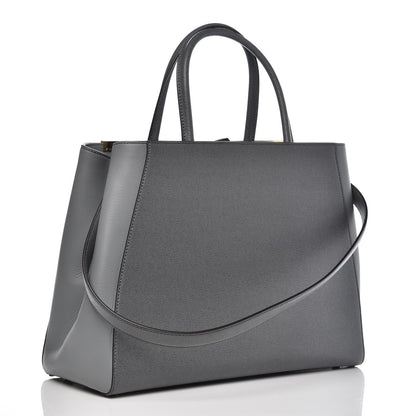 Fendi Vitello Elite Flamingo Regular 2Jours Tote Grigio Grigio Chiaro 3 of 7
