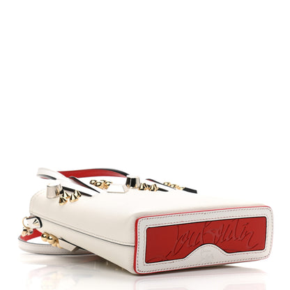 Christian Louboutin Calfskin Empire Spike Studded Mini Courones Tote Blanco Multicolor 4 of 10