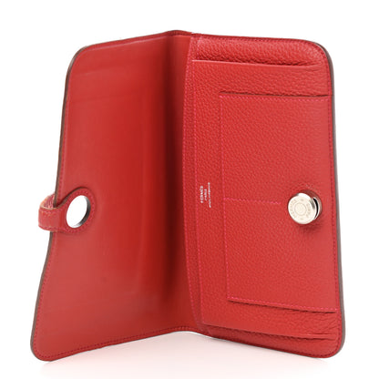 Hermes Togo Dogon Duo Wallet Rouge Casaque 6 of 11