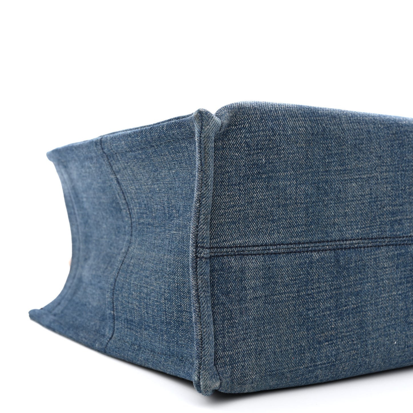 Denim Large Thais Cabas Navy Tan