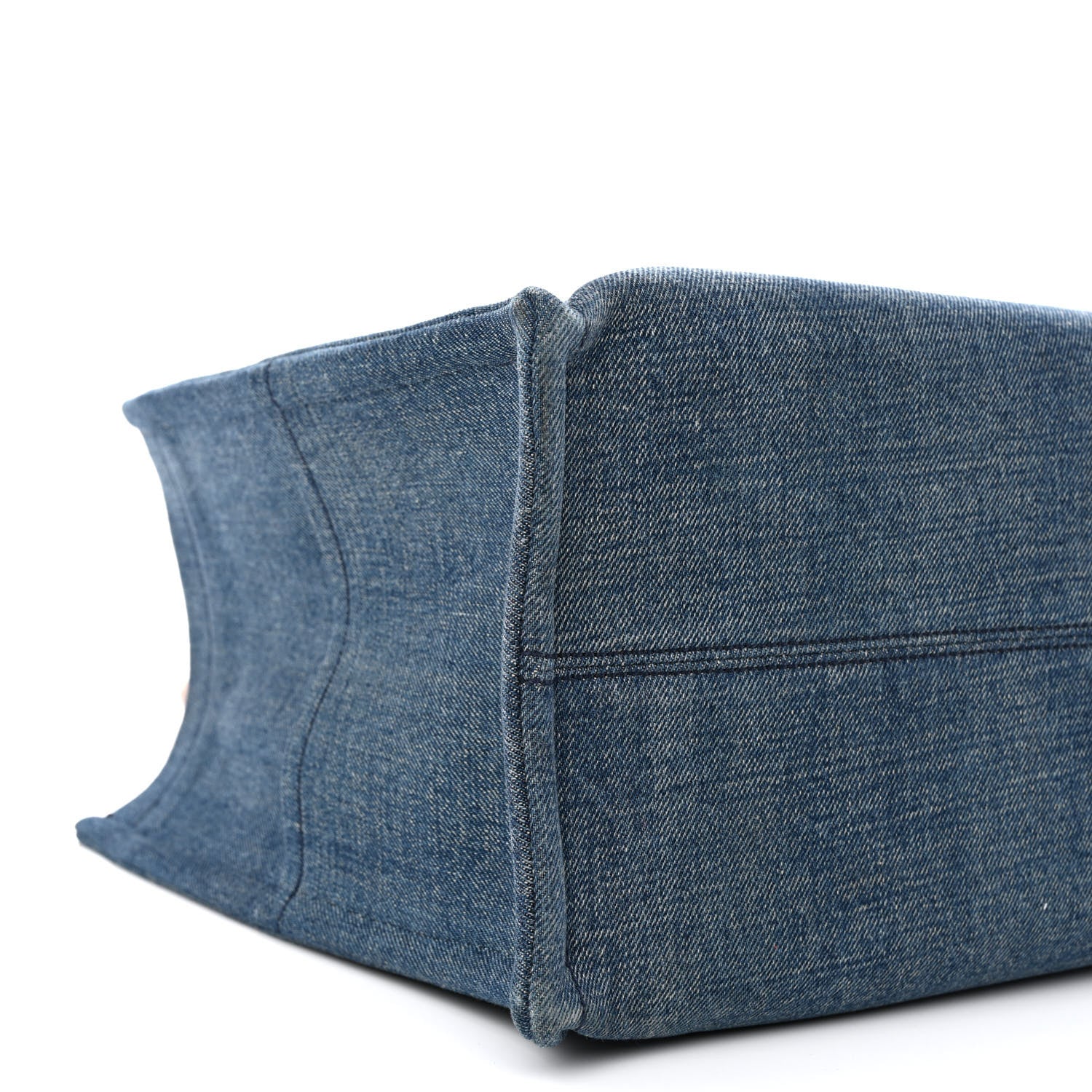 Celine Denim Large Thais Cabas Navy Tan 10 of 11