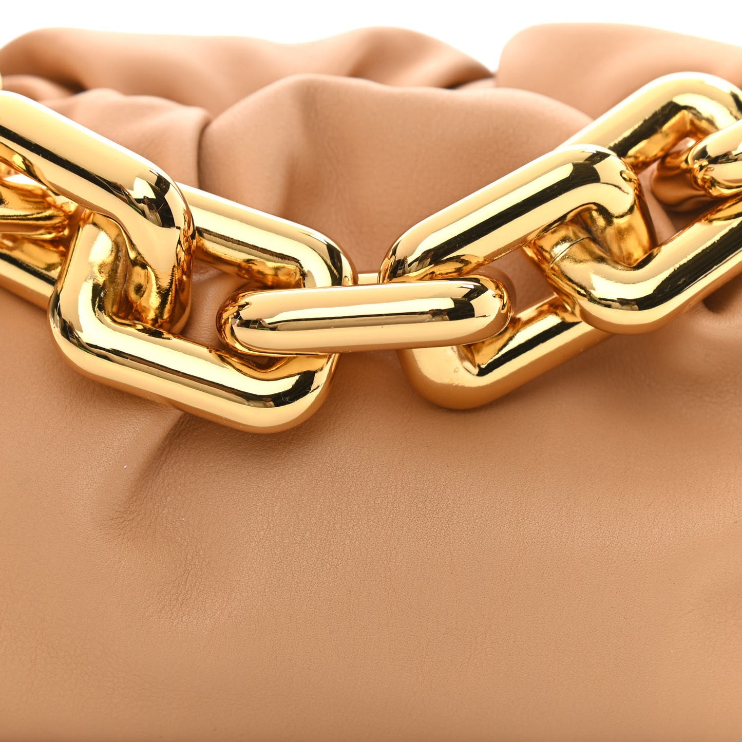 Calfskin Teen Chain Pouch Almond
