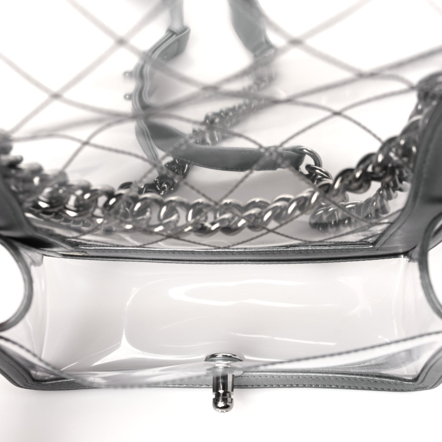 Chanel Metallic Lambskin PVC Quilted Small Boy Flap Silver 5 of 10