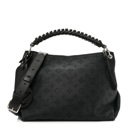 Louis Vuitton Mahina Beaubourg Hobo MM Black 1 of 9