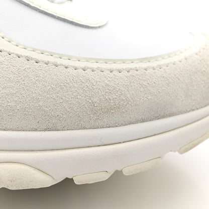 Chanel Suede Calfskin Fabric CC Sneakers 35.5 White 13 of 17