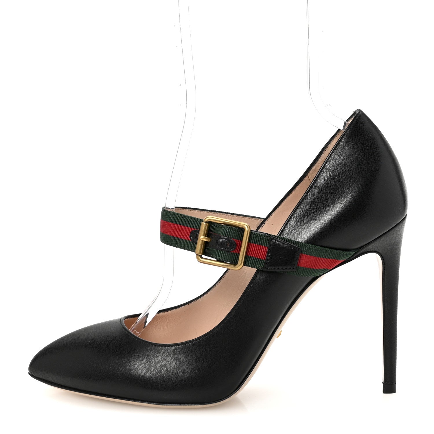 Gucci Malaga Kid Sylvie High Heel Pumps 39 Black 1 of 10