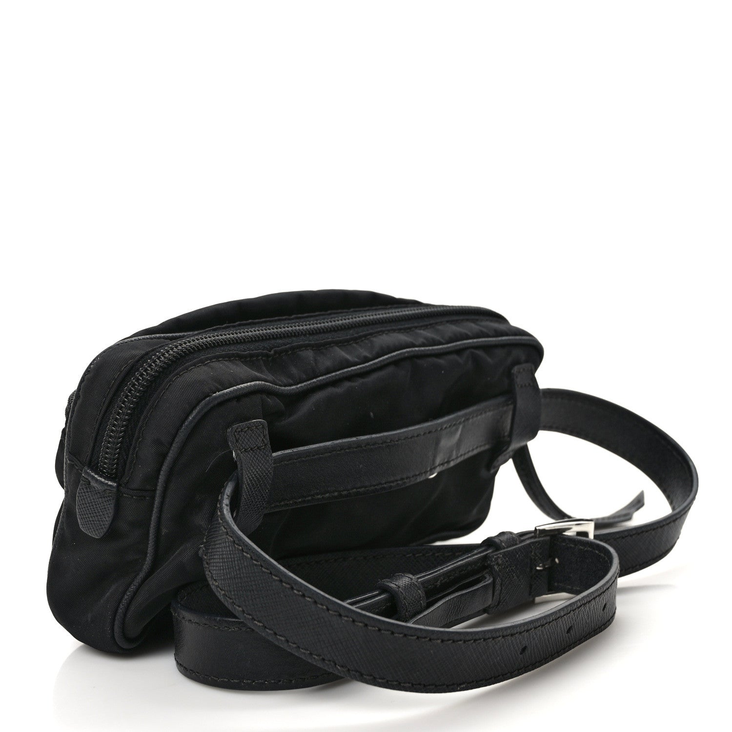 Prada Tessuto Nylon Saffiano Belt Bag Black 3 of 13