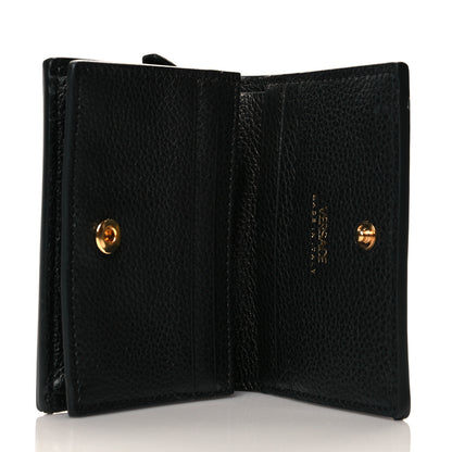 Versace Grained Calfskin Virtus Bifold Wallet Black 5 of 7