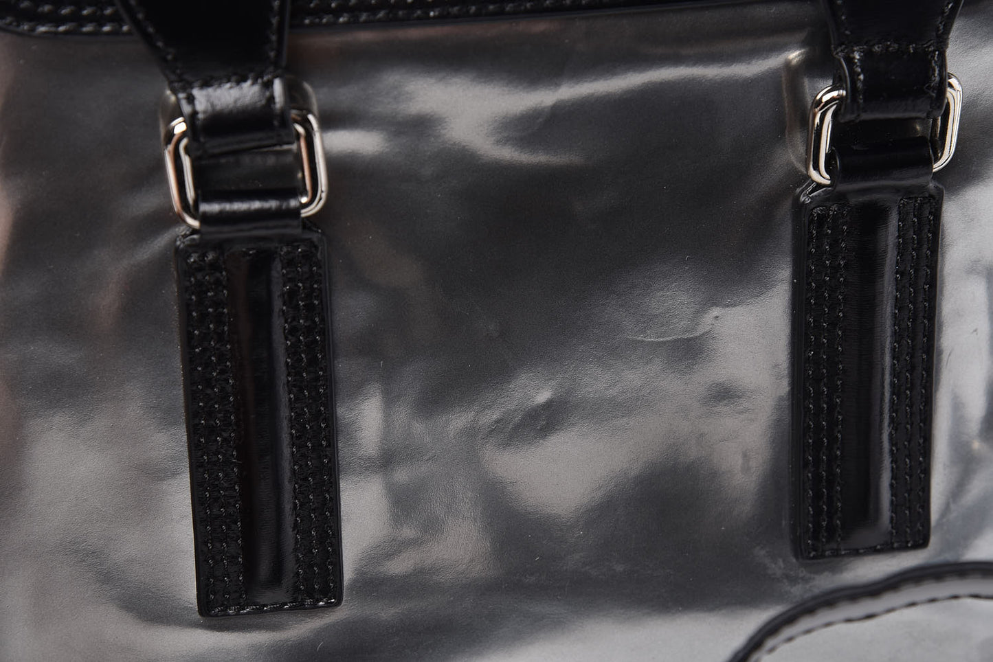 3.1 Smooth Calfskin Specchio Medium Pashli Satchel Black Silver