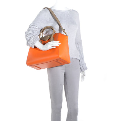 Givenchy Smooth Calfskin Medium Bi-Color Antigona Orange Beige 2 of 9