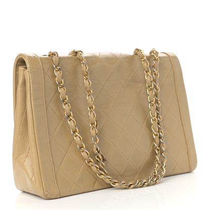 Chanel Lambskin Quilted Medium Single Flap Beige 3 of 17