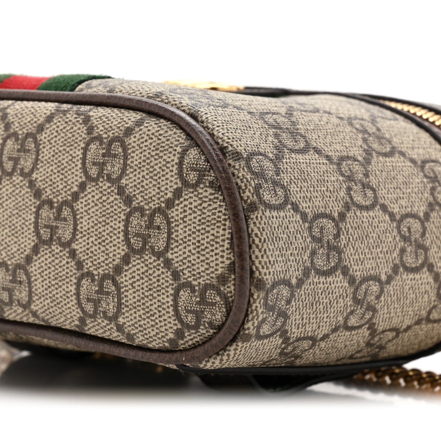Gucci GG Supreme Monogram Web Ophidia Belt Bag 75 30 Dark Brown 8 of 12