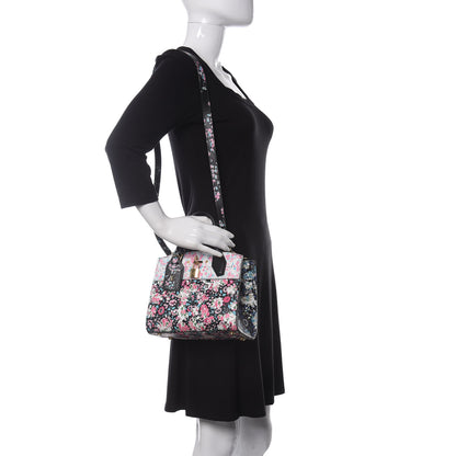 Louis Vuitton Calfskin Floral Print Mini City Steamer Black 3 of 9