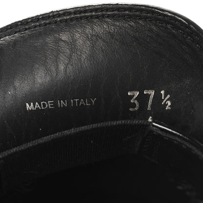 Prada Spazzolato Metal Triangle Logo Pointy 50mm Loafers 37.5 Black 7 of 10