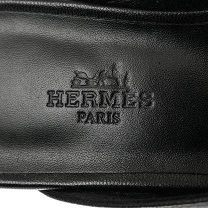 Hermes Goatskin Oz Mules 36 Black 6 of 7