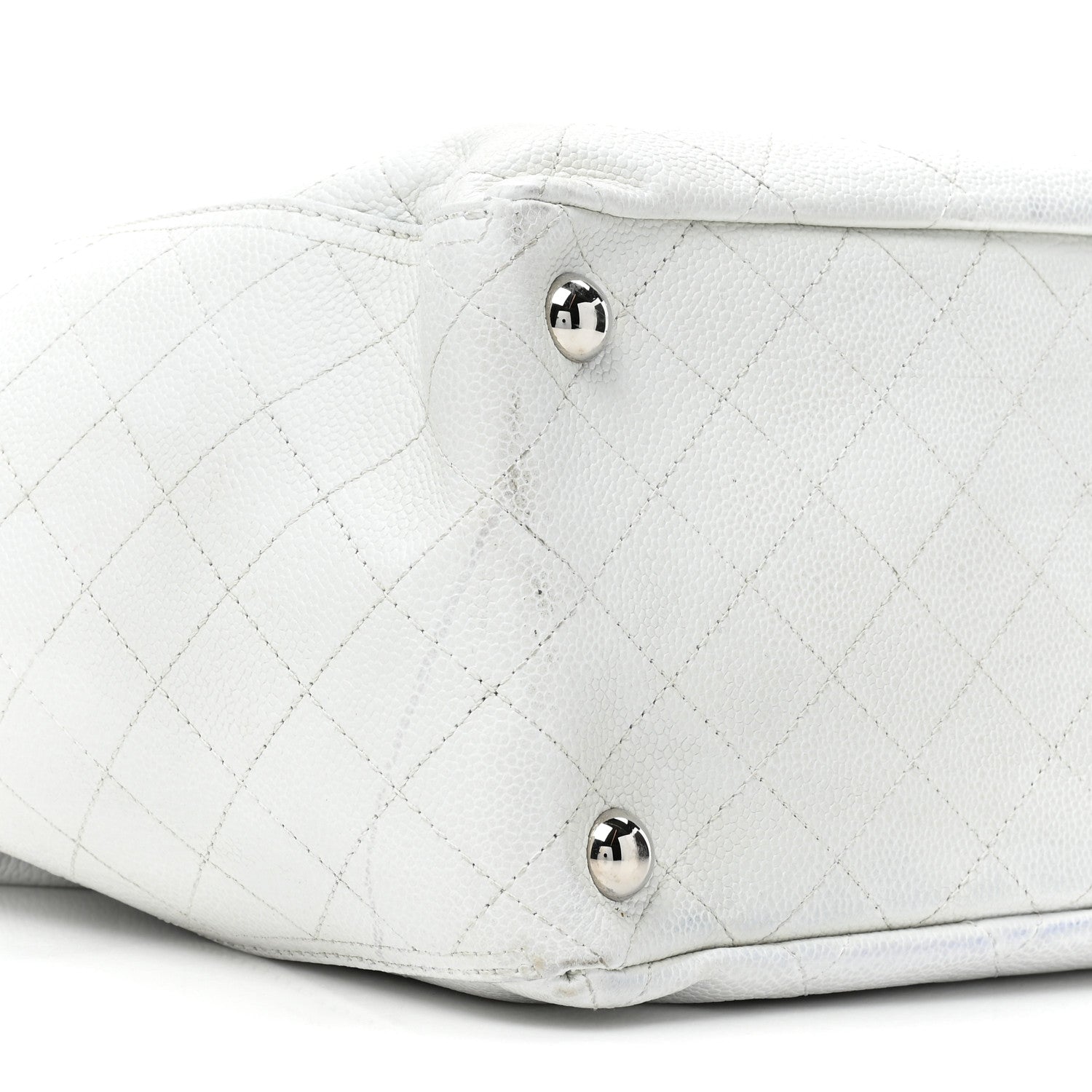 Chanel Grained Calfskin CC Pocket Tote White 9 of 17