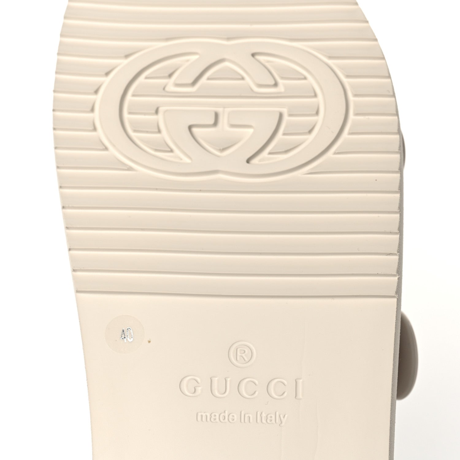 Gucci Rubber Mini Double G Womens Isla Dad Sandals 40 Dusty White 6 of 8
