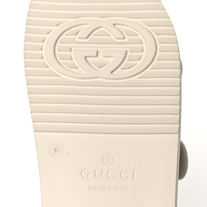 Gucci Rubber Mini Double G Womens Isla Dad Sandals 40 Dusty White 6 of 8