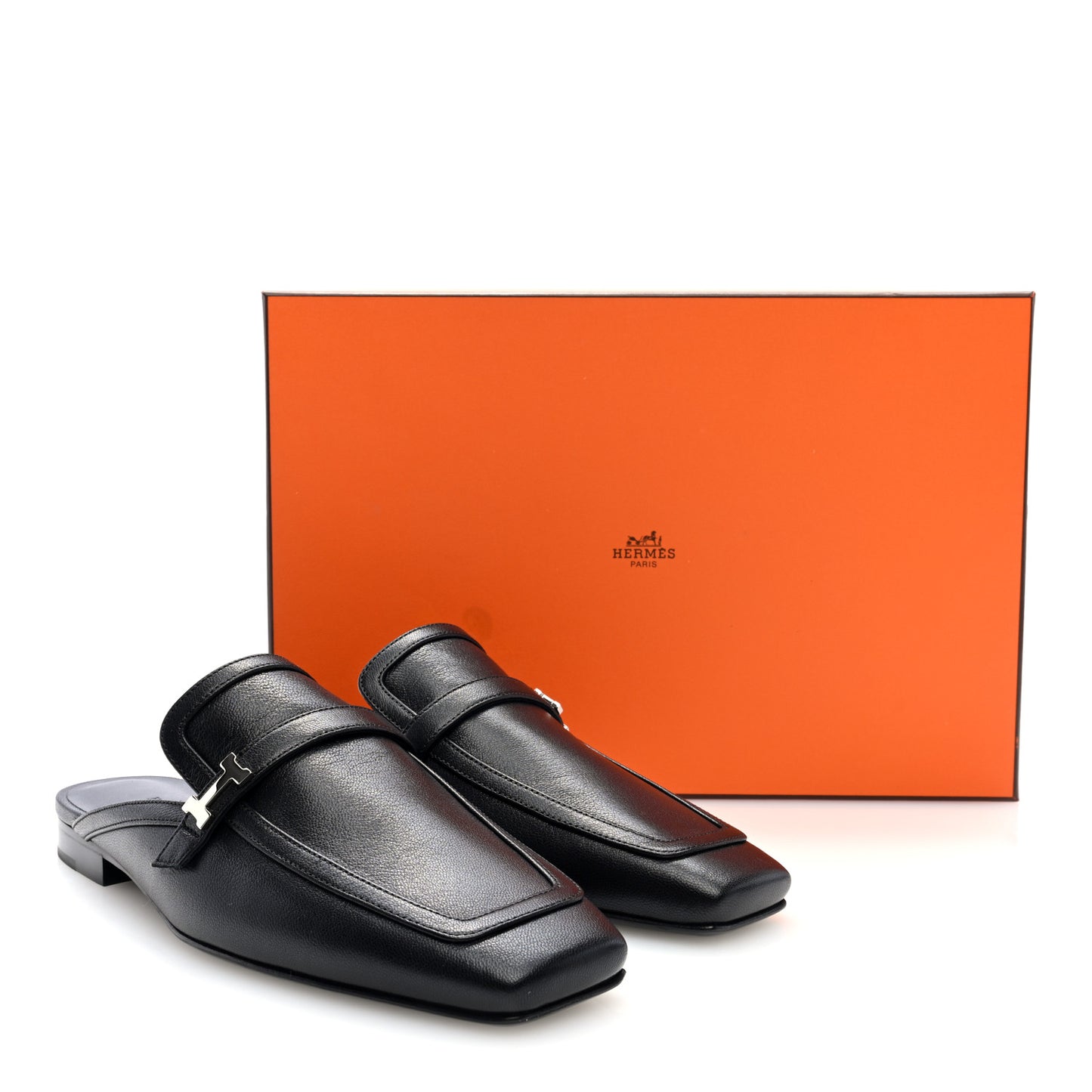 Goatskin Groupie Mules 38 Black