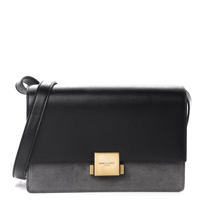 Saint Laurent Smooth Calfskin Suede Medium Bellechasse Black Grey 1 of 11