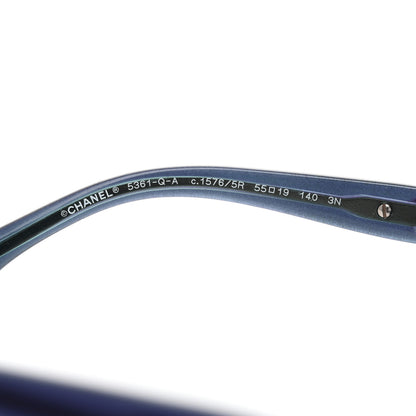 Chanel Lambskin Chain Sunglasses 5361-Q Blue 5 of 8