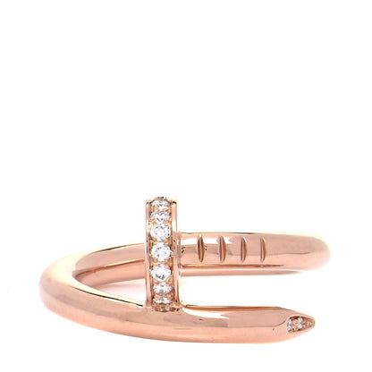 Cartier 18K Pink Gold Diamond Juste Un Clou Ring 47 4 1 of 7