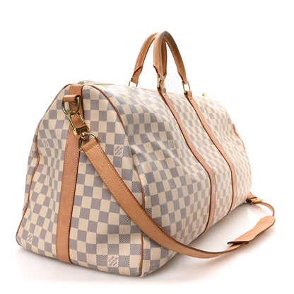 Louis Vuitton Damier Azur Keepall Bandouliere 55 2 of 11