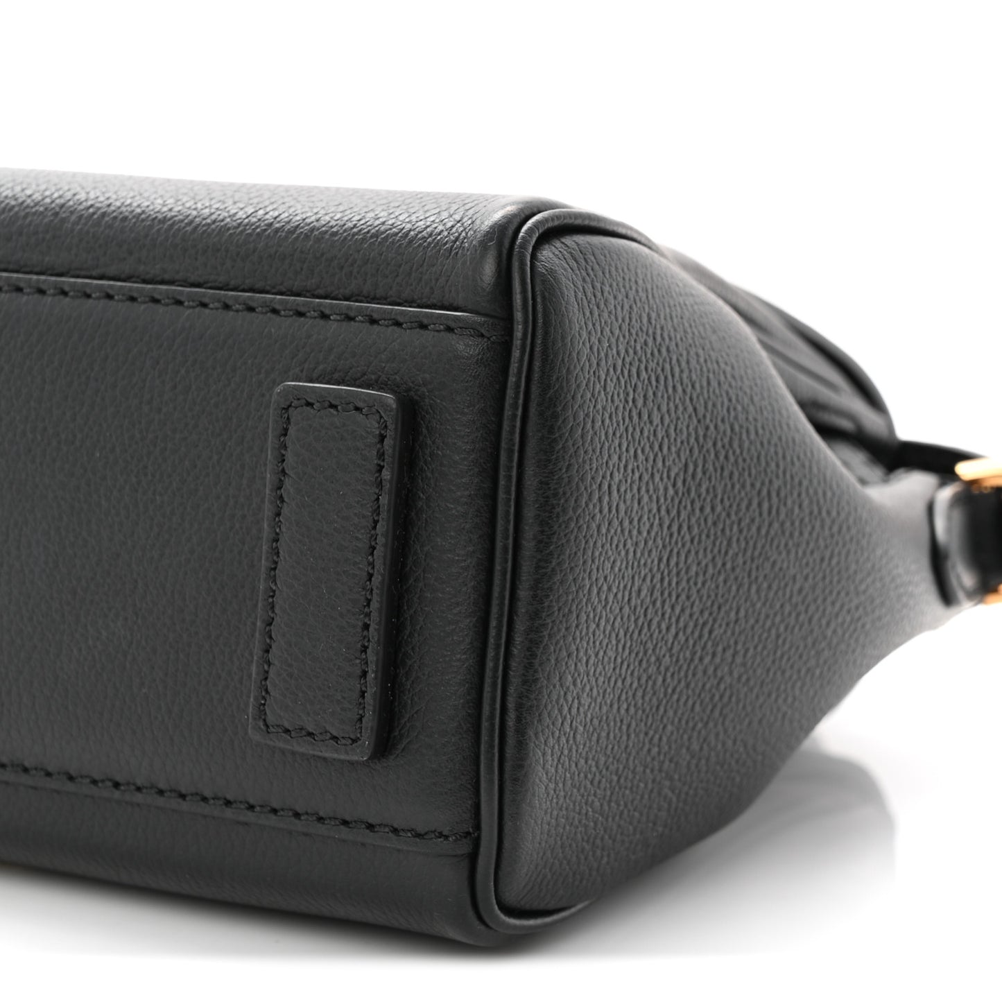 Grained Calfskin Small La Medusa Top Handle Bag Black