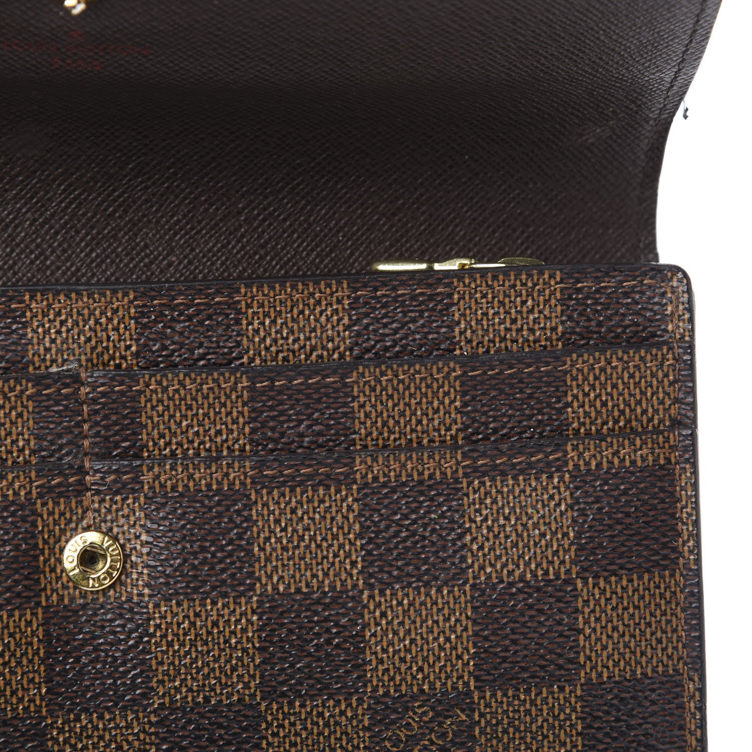 Louis Vuitton Damier Ebene Sarah Wallet 11 of 12
