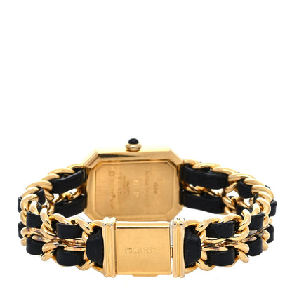 Chanel Stainless Steel Lambskin 20mm Chain Premiere Quartz Watch Gold L 3 of 4