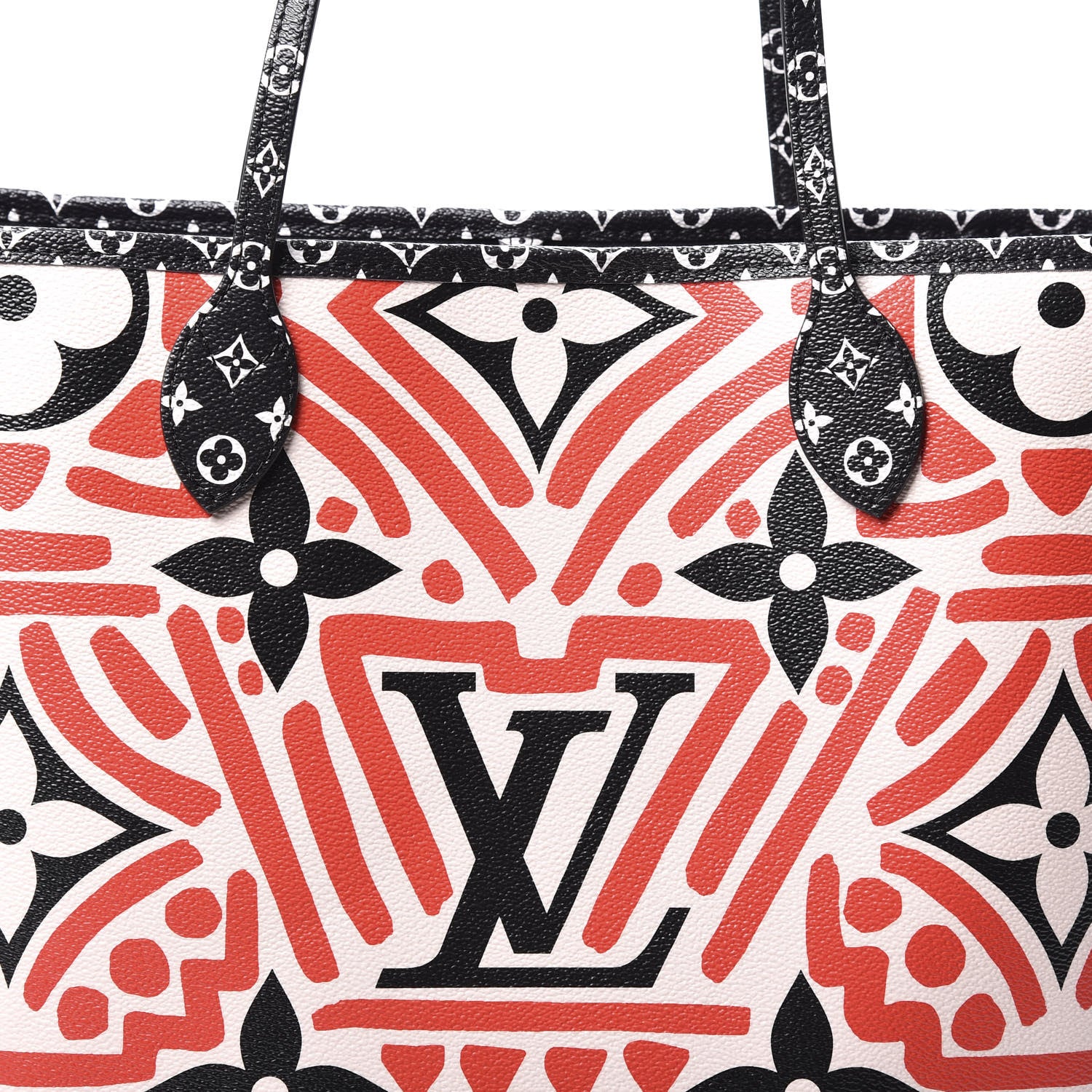Louis Vuitton Monogram Giant Crafty Neverfull MM Creme Rouge Black 9 of 9