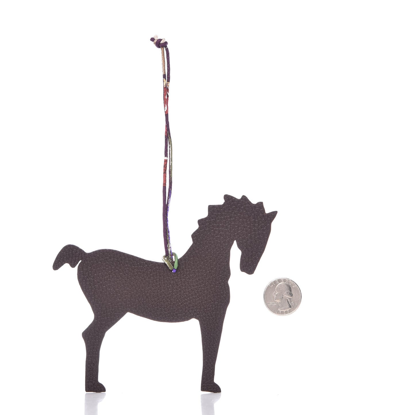 Epsom Togo Petit H Bag Charm Horse GM Bleu Indigo Chocolate