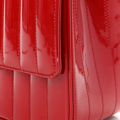 Saint Laurent Patent Matelasse Monogram Large Vicky Chain Bag Rouge Eros 15 of 17
