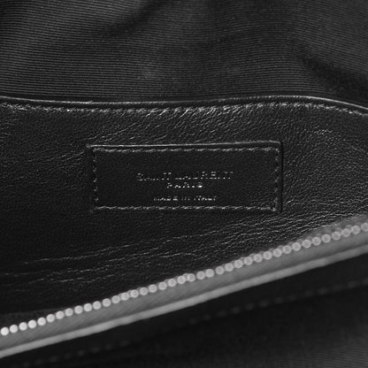 Saint Laurent Sheepskin Matelasse Chevron Monogram Large College Satchel Black 7 of 10