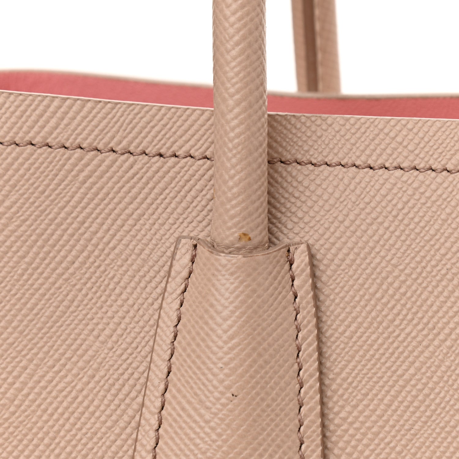 Prada Saffiano Cuir Medium Double Bag Cammeo Rosa 10 of 11