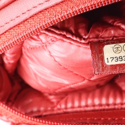 Chanel Lambskin Quilted Flap Cosmetic Case Red 7 of 11