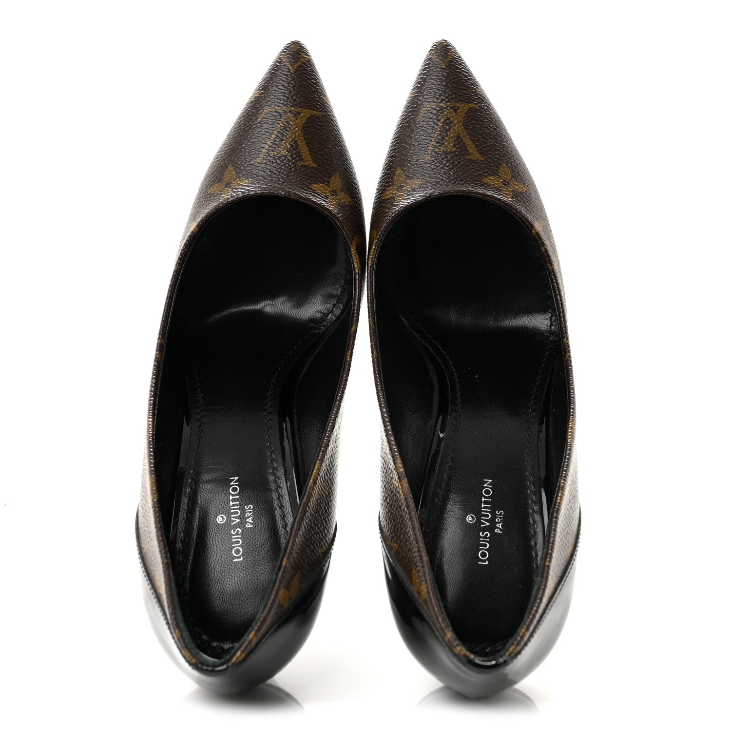 Louis Vuitton Monogram Cherie Pumps 38 Black 2 of 9