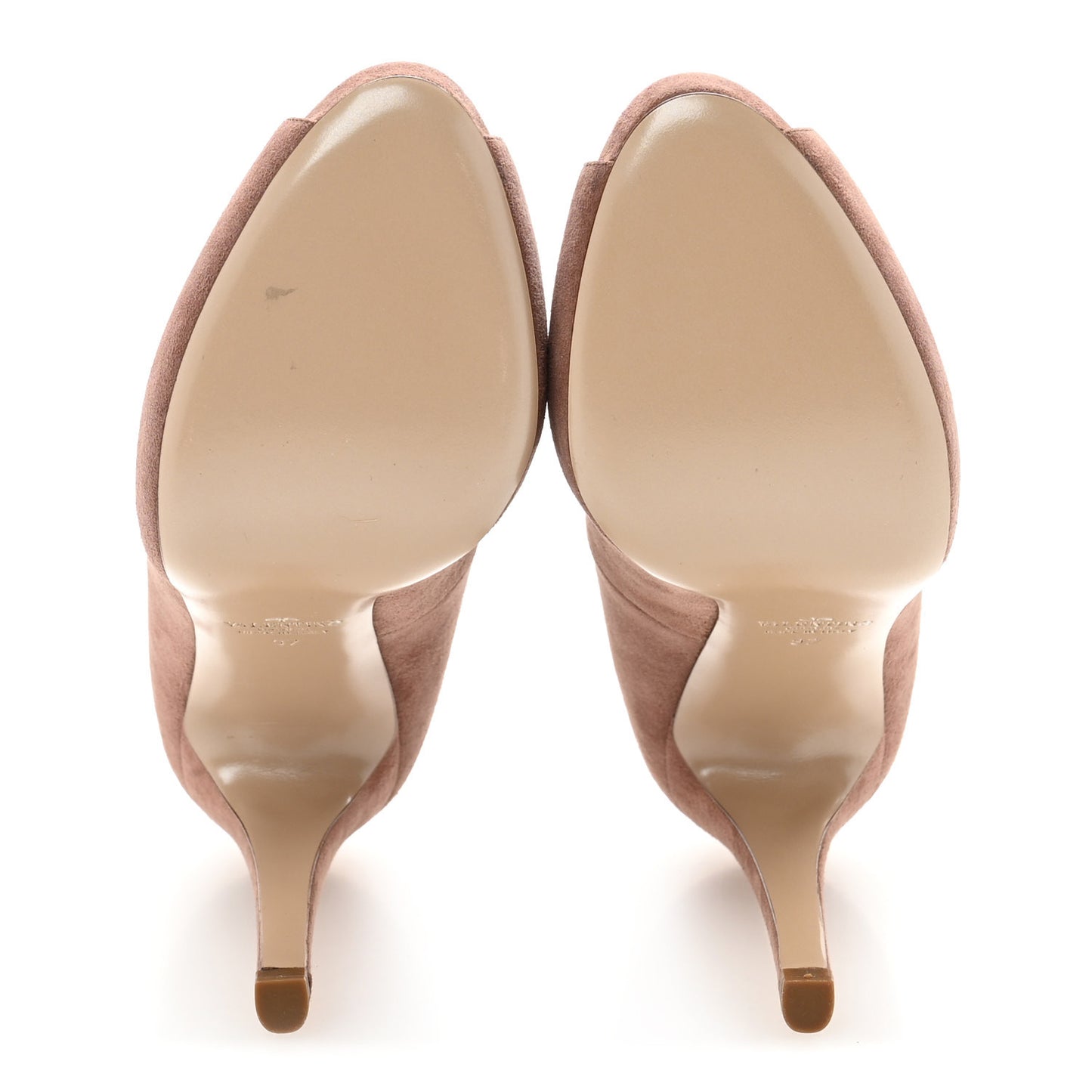 Suede Rockstud Peep Toe Pumps 37 Dahlia Rose