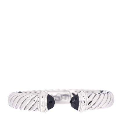 David Yurman Sterling Silver Black Onyx 10mm Waverly Bracelet 1 of 4