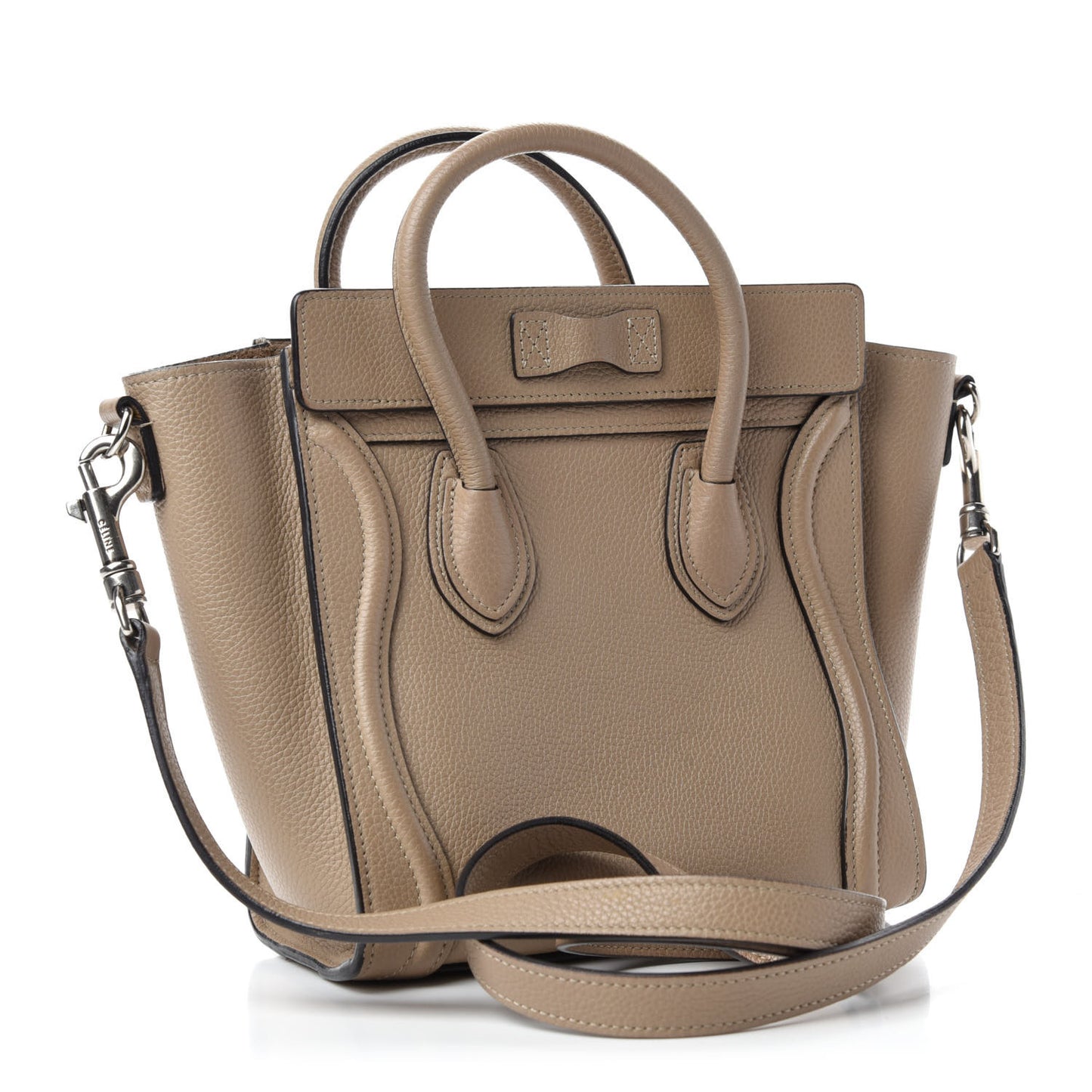 Drummed Calfskin Nano Luggage Dune