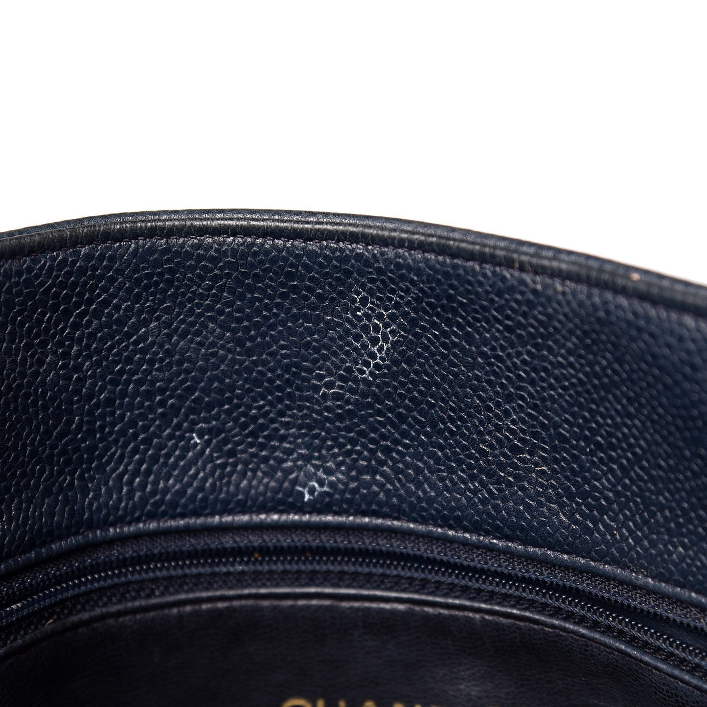 Caviar Timeless CC Shoulder Bag Navy Blue