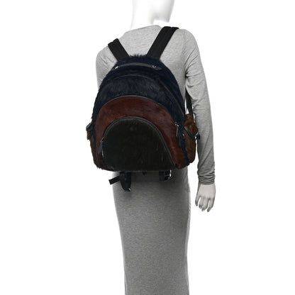 Fendi Fox Fur Backpack Brown Blue 3 of 10