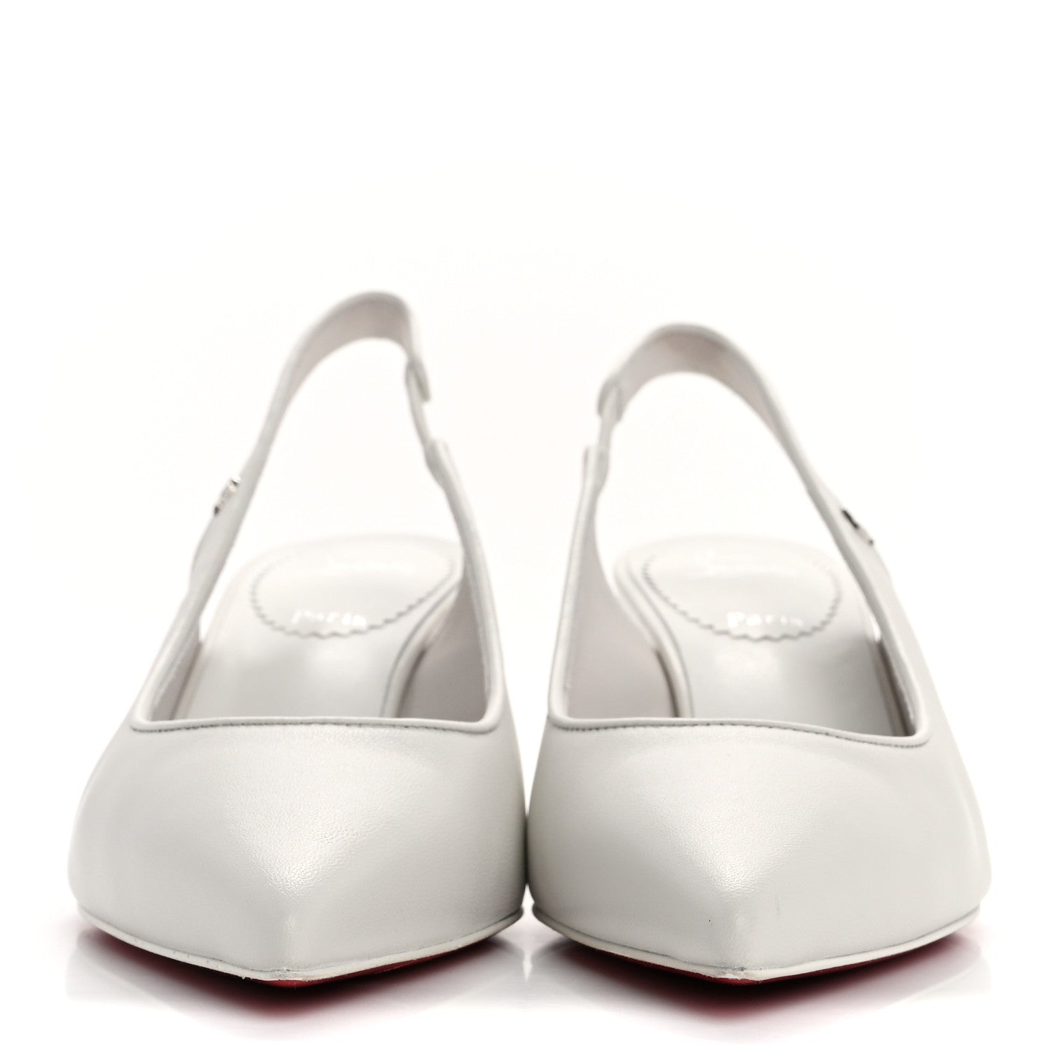 Christian Louboutin Nappa Sporty Kate Slingback 55 Pumps 36 White 3 of 9
