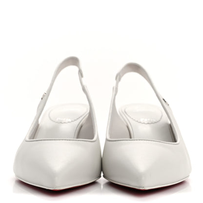 Christian Louboutin Nappa Sporty Kate Slingback 55 Pumps 36 White 3 of 9