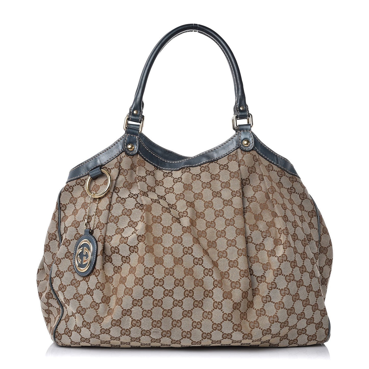 Monogram Large Sukey Tote Metallic Blue